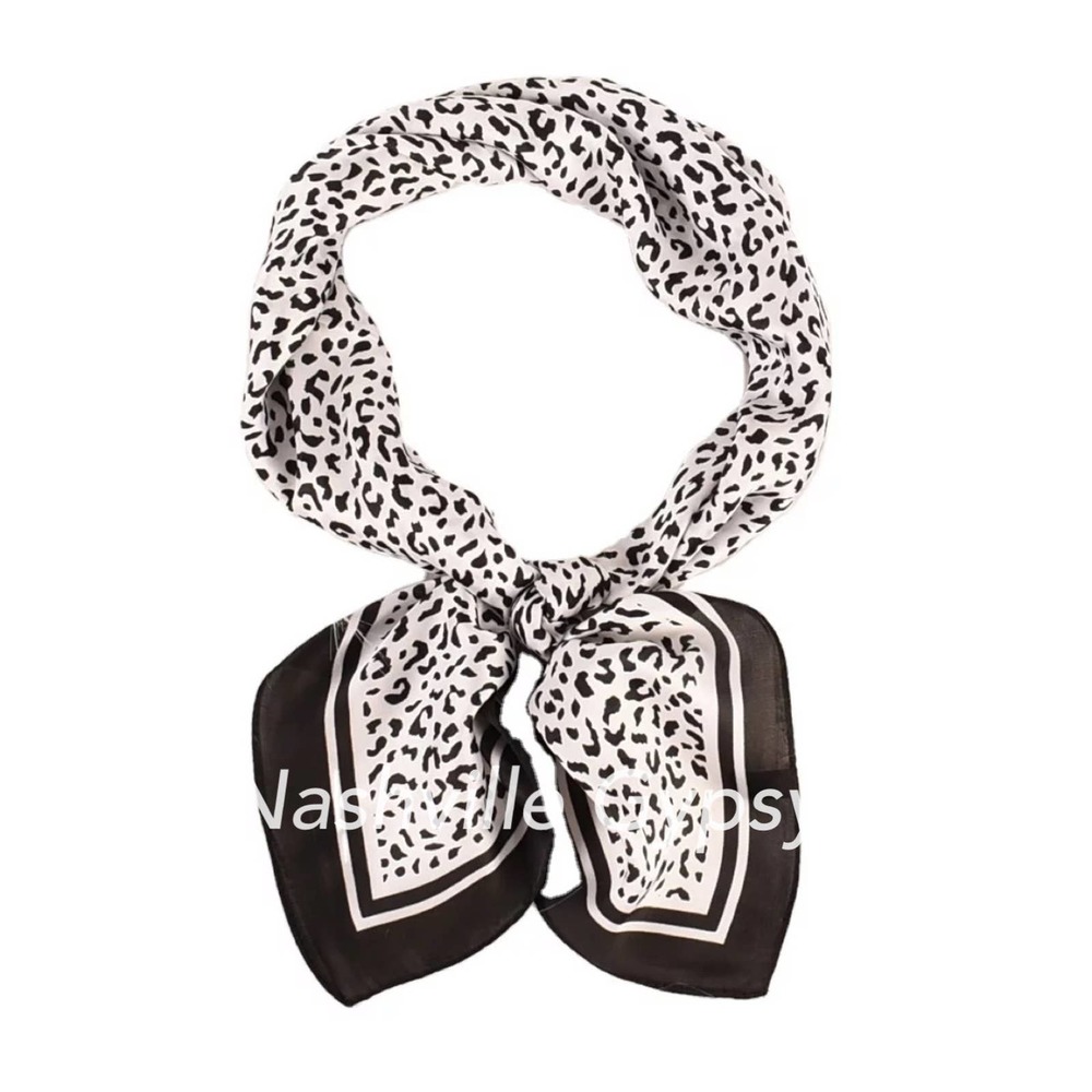 NWT Leopard Print Bandana Neckerchief Black
